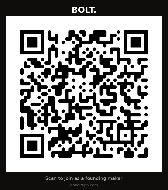 Scan to join as a founding maker